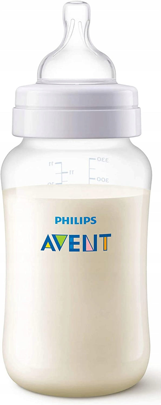 PHILIPS AVENT Anti-colic butelka 330 ml x3, butelka dla noworodka ze smoczkiem 3msc+ i zaworem antykolkowym