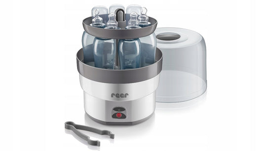REER VapoMax STOOMSTERILISATOR voor 6 flessen + tang