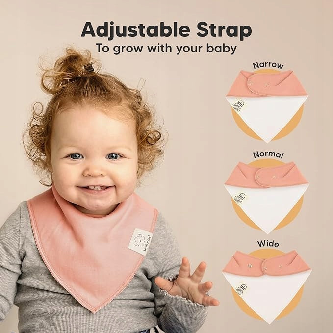 KEABABIES slabbetjes bandana’s met drukknoop 0-36 maanden x8