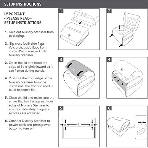 MUNCHKIN UV 59S esterilizador portátil de juguetes 5' 360 grados