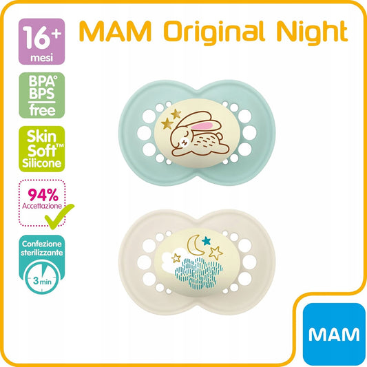 MAM ORIGINAL NIGHT succhietto calmante x2 16m+