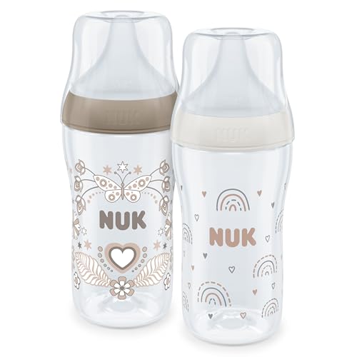 NUK Perfect Match biberons pour bébés dès 3 mois, 260 ml x2