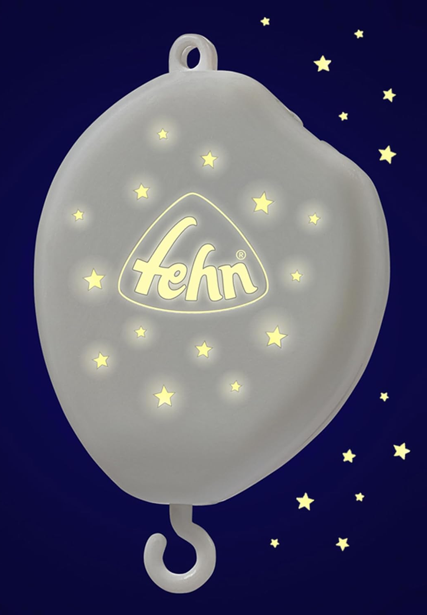 FEHN Nachtlicht mit Drehmechanismus für Babybett-Mobile + 128 MB Karte