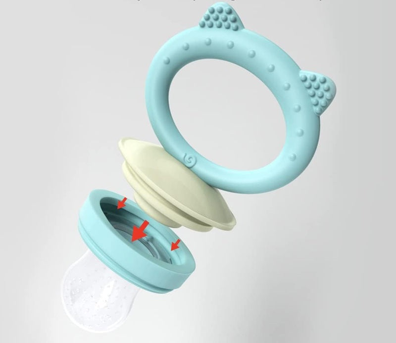 KOSHINE fruitenspen 2 stuks 5 spenen + lepel 125 ml en ketting