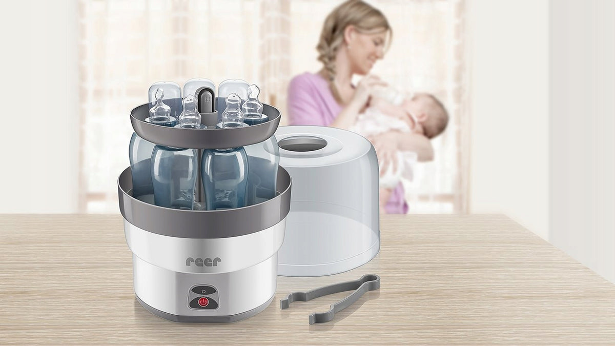REER VapoMax PARNÍ STERILIZÁTOR na 6 lahví + kleště