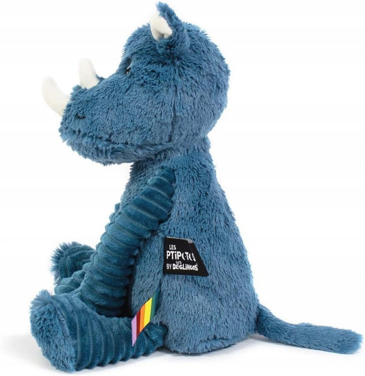 LES DEGLINGOS Ptipotos peluche morbido RINOCERONTE 34 cm