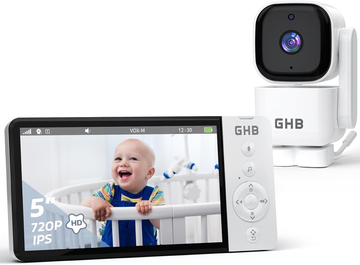 GHB ABM720C vigilabebés digital electrónico con pantalla LCD de 5"