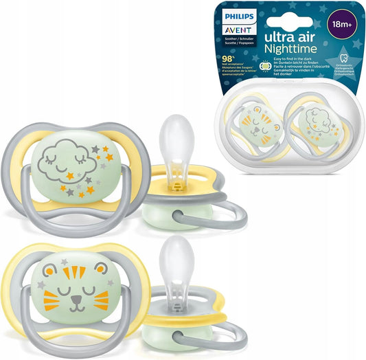 PHILIPS AVENT Ultra Air Night succhietti x 2 18m+ luminosi