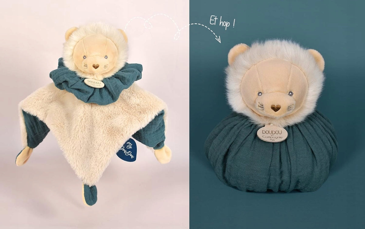 DOUDOU et COMPAGNIE lew przytulanka 25 cm, miękka biała przytulanka dla niemowląt 1 m+