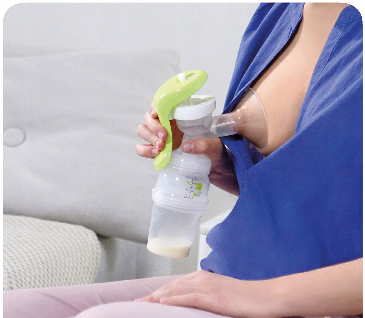 MAM pompă de sân manuală compactă cu biberon 160 ml
