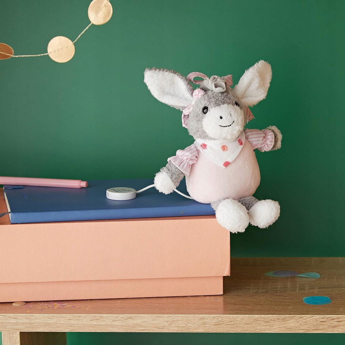 STERNTALER Măgărușul Emmi jucărie de pluș cu cutie muzicală 17 cm