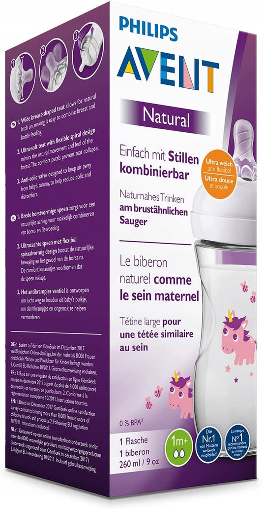 PHILIPS AVENT Natural láhev 260 ml dudlík 1m+