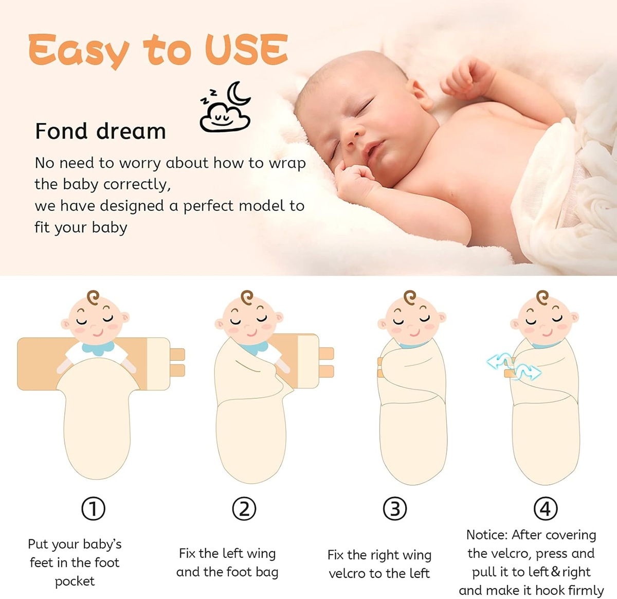 MIRACLE BABY omslagdoek slaapzak 0-3 mnd x3