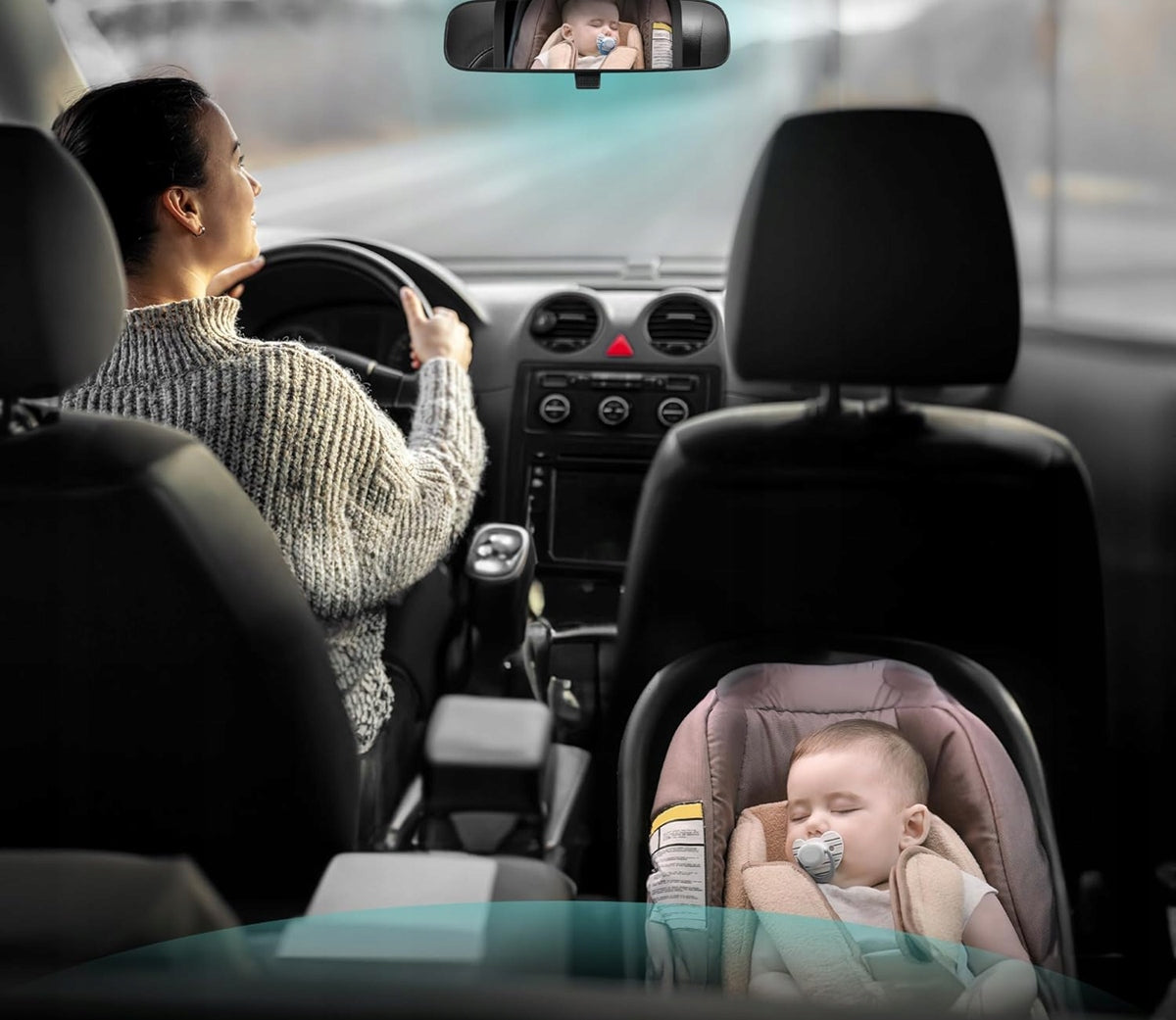 MAPALOU oglindă auto pentru supravegherea copilului 17,5 x 24,5 cm