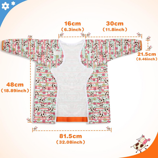 LENBEST Baby Slabbetjes waterdichte slab met mouwen 6 m+
