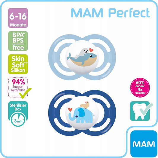 MAM Perfect succhietto x2 6-16 mesi + box