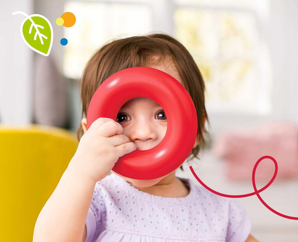FISHER-PRICE Rock-a-Stack piramida 5 kółek 21 cm, kolorowa zabawka edukacyjna dla dziecka 6 m+