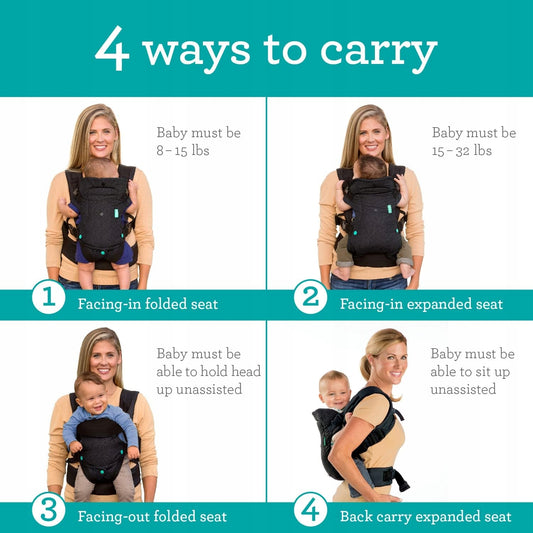 INFANTINO FLIP 4v1 ergonomické nosiče 3,5 - 14,5 kg