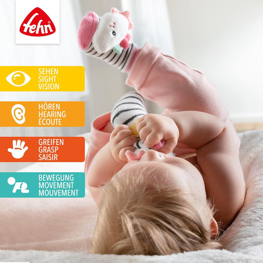 FEHN Aiko&Yuki calcetines para bebés con sonajero 0-12 meses