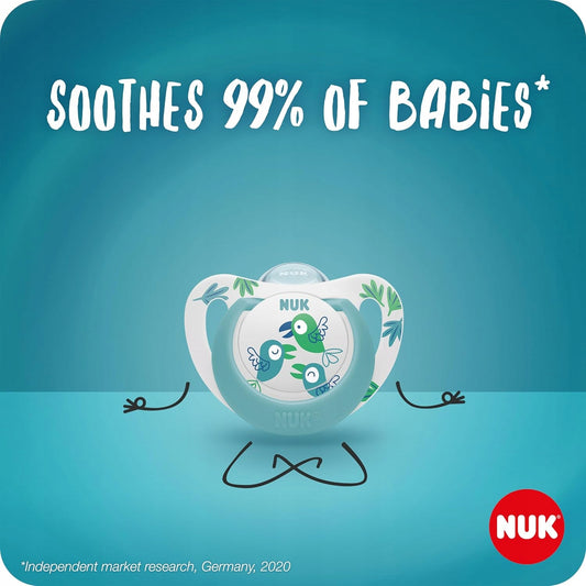 NUK STAR Day&Night succhietto calmante x4 18-36 mesi
