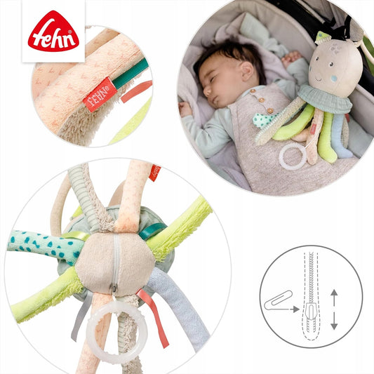 FEHN knuffelhanger met muziekdoosje octopus 24 cm