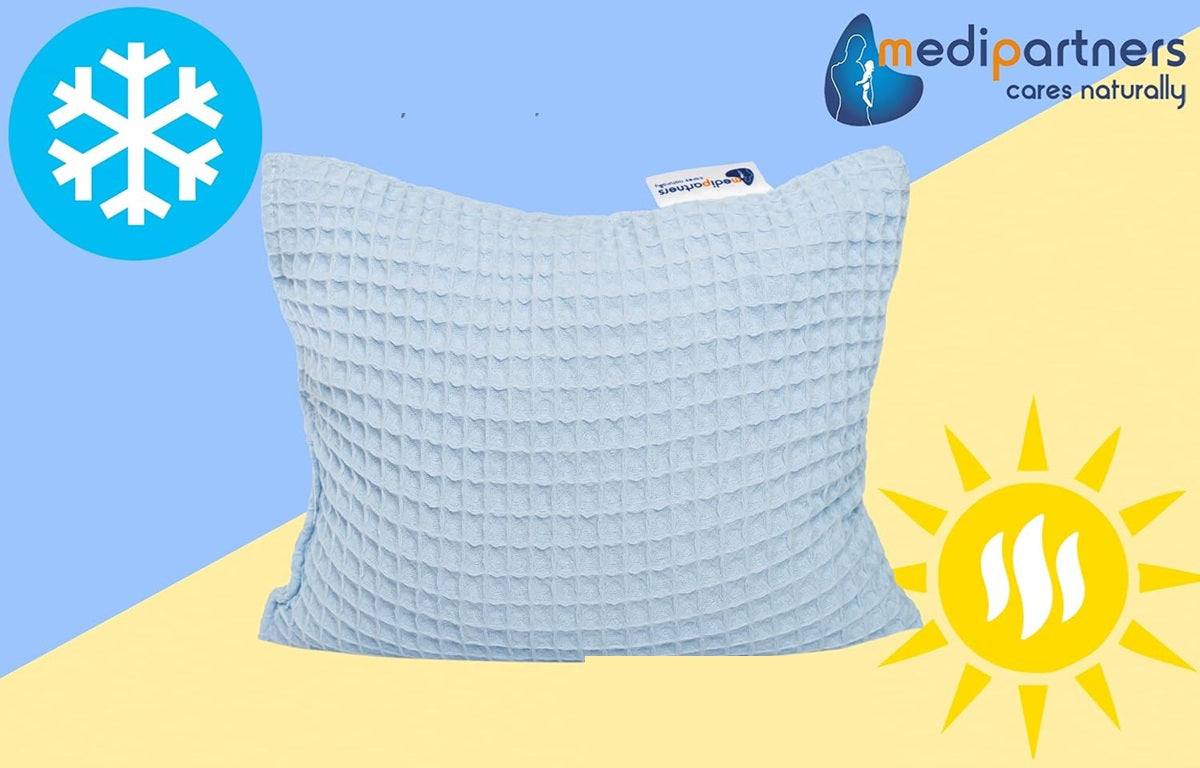 MEDI PARTNERS katoenen warmtekussen met kersenpitten 20 x 25 cm