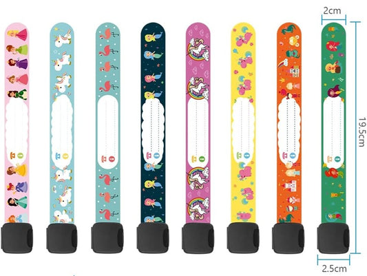 VICLOON waterdichte SOS-armbanden voor kinderen 8 stuks + stift
