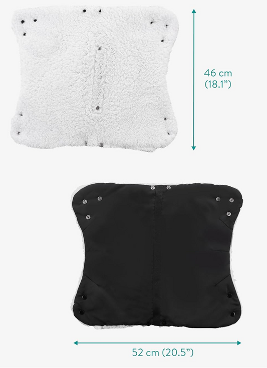 NAVARIS waterdichte handmof voor kinderwagens met fleece