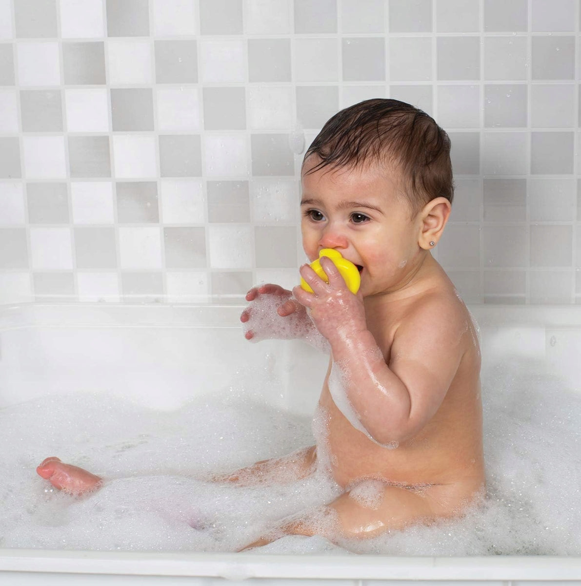 PLAYGRO Bright Baby Duckies rățuște de cauciuc pentru baie 6 luni+ 4 bucăți