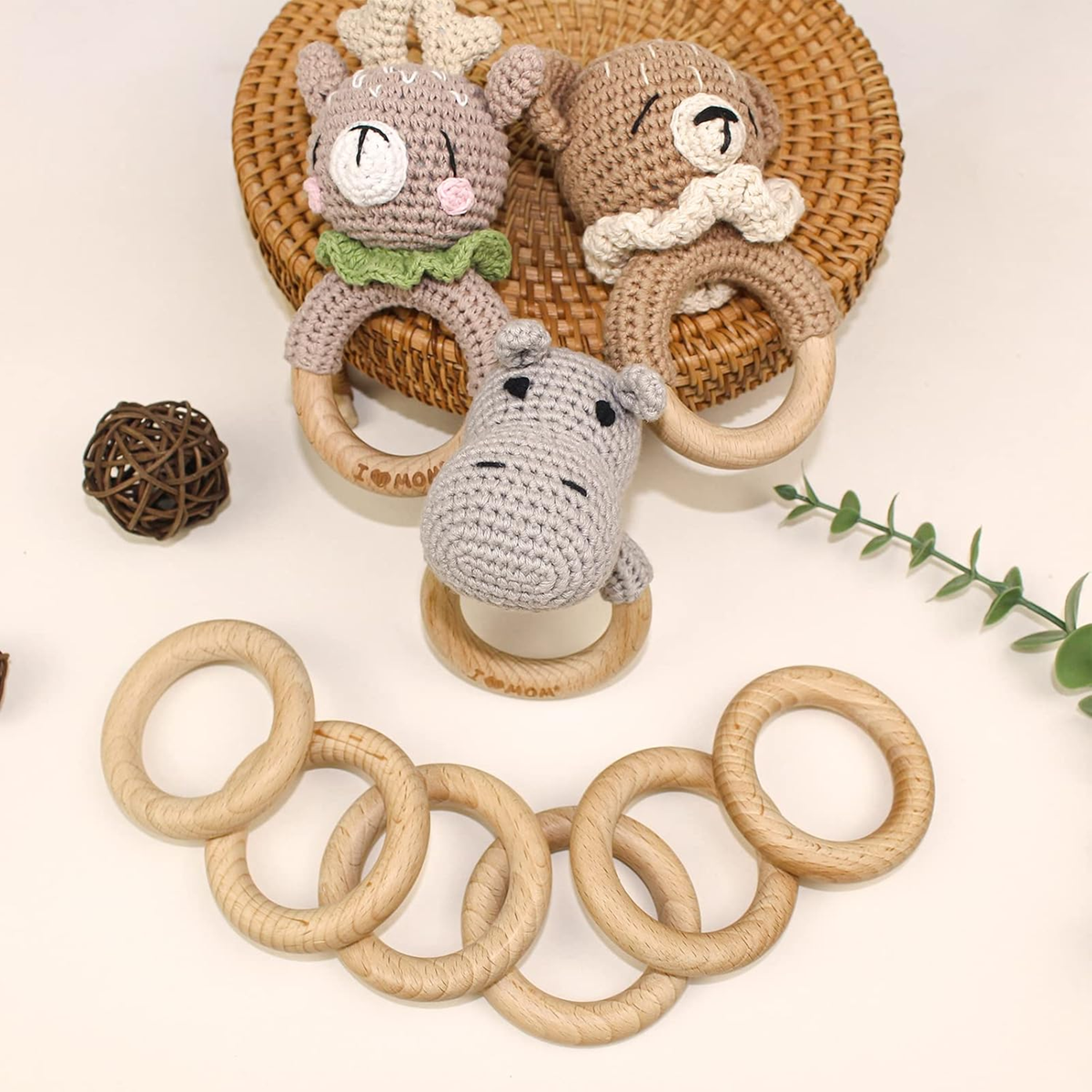 RUBY Handmade set of 8 teethers