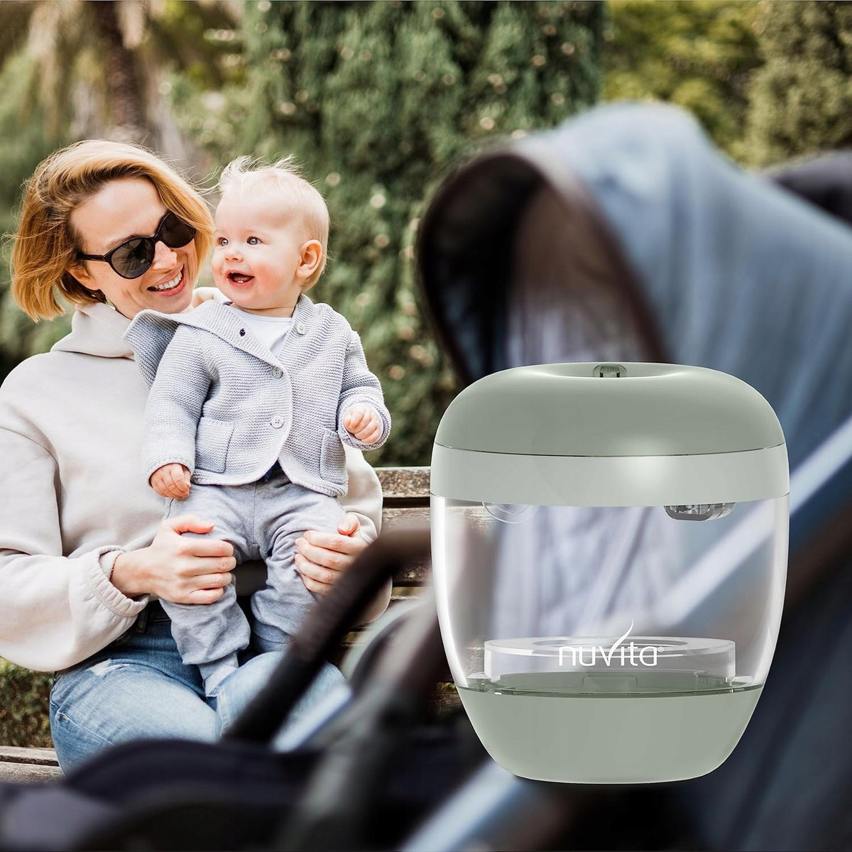 NUVITA MellyPlus 2 φορητός αποστειρωτής UV για πιπίλες μπιμπερό 2 λεπτά