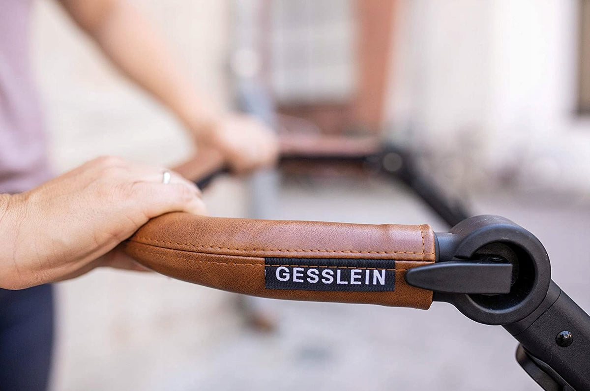 GESSLEIN 66503 osłona na uchwyt wózka 68 cm, brązowa, wodoodporna imitacja skóry