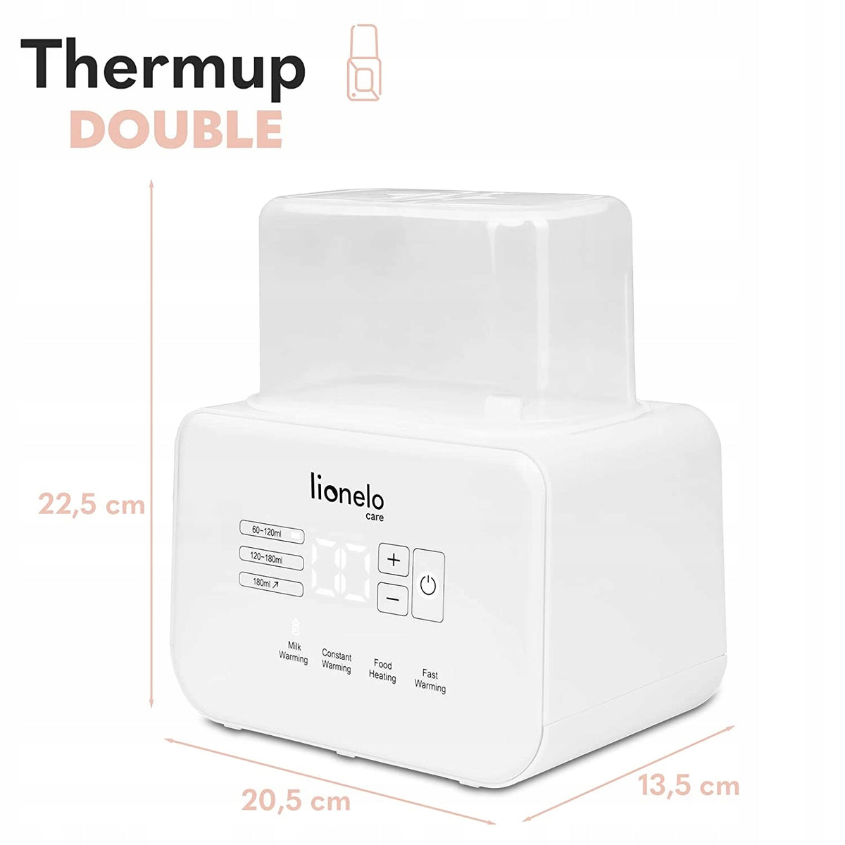 LIONELO THERMUP DOUBLE dupla cumisüveg-melegítő