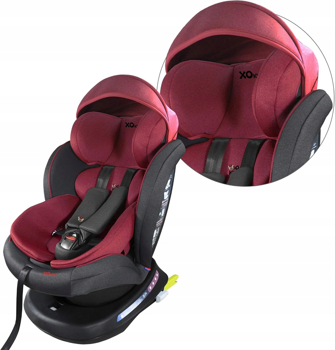 XOMAX S64 autós gyerekülés 360°-ban forgatható gr 0/1/2/3 ISOFIX