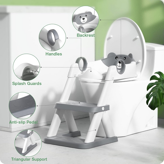 Adaptor pentru toaletă cu trepte 2 în 1