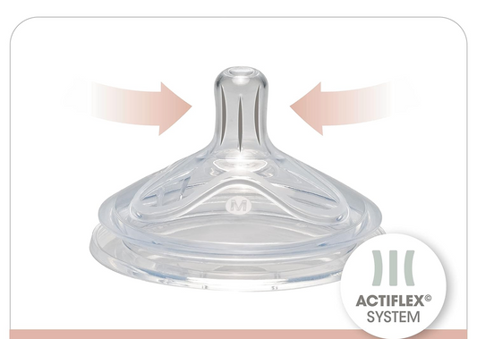NIP First Moment fles met speen maat M gemiddelde doorstroming 270 ml ACTIFLEX