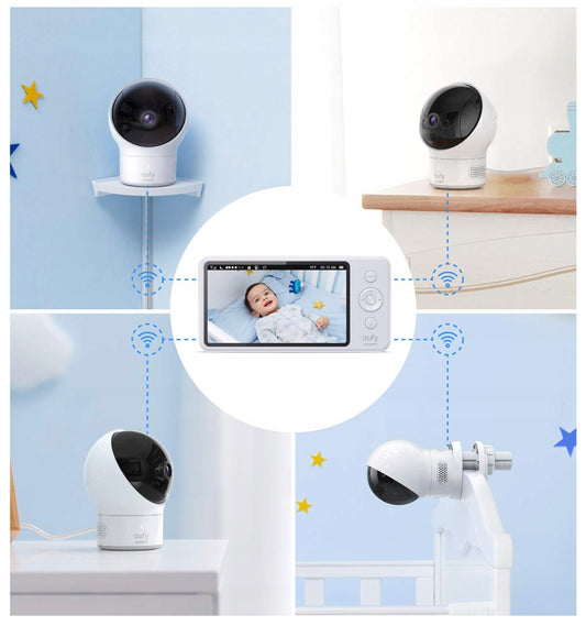 EUFY SpaceView extra camera voor elektronische babyfoon + groothoeklens