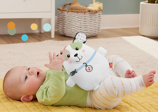 FISHER-PRICE Snuga Puppy jucărie de pluș cu melodii și vibrații CĂȚELUȘ 18 cm