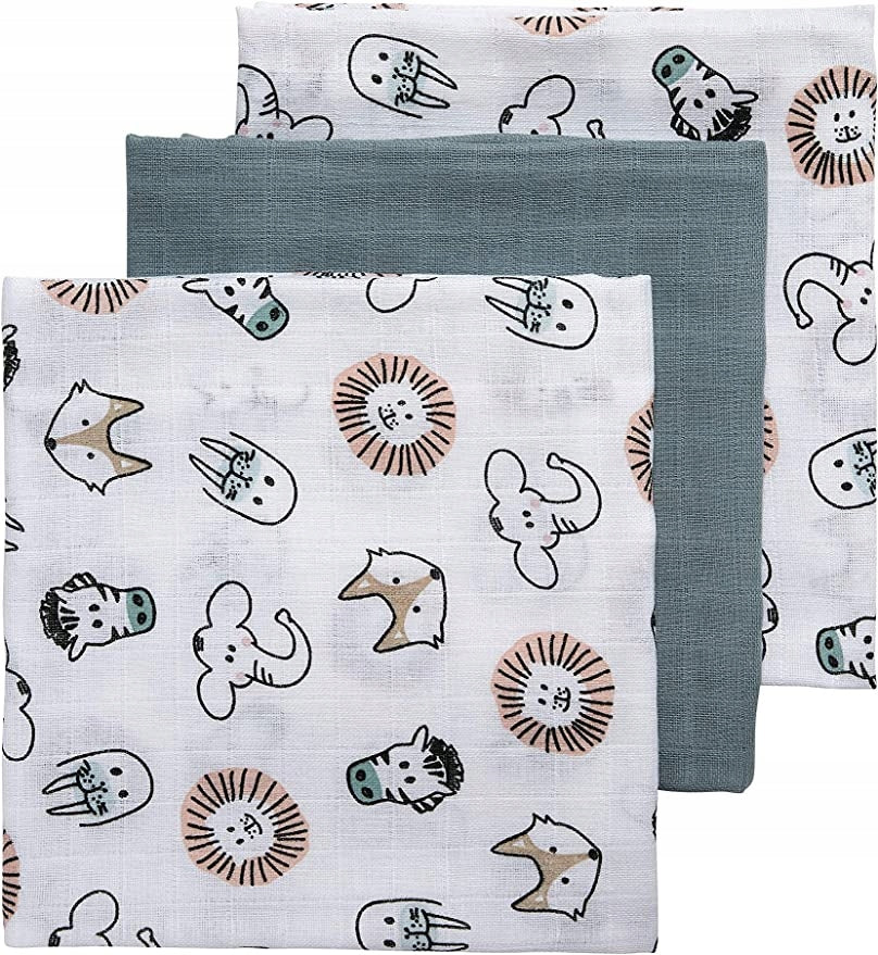 MEYCO BABY Musselintücher 70x70 x3
