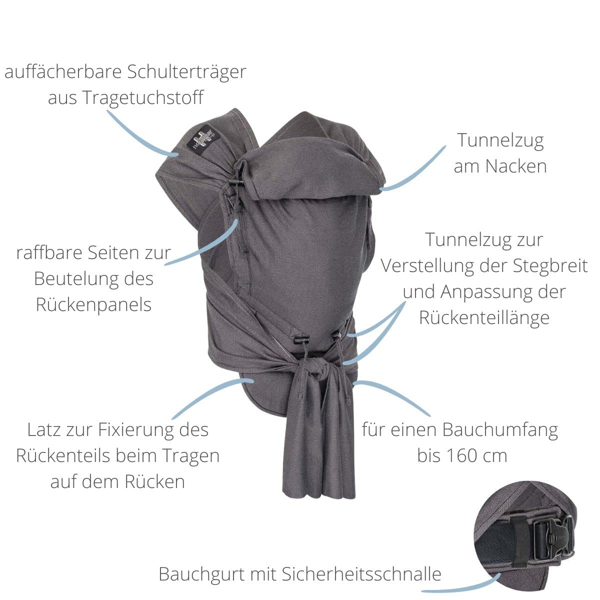 HOPPEDIZ hop-tye buckle nosidełko ergonomiczne 0-30 msc