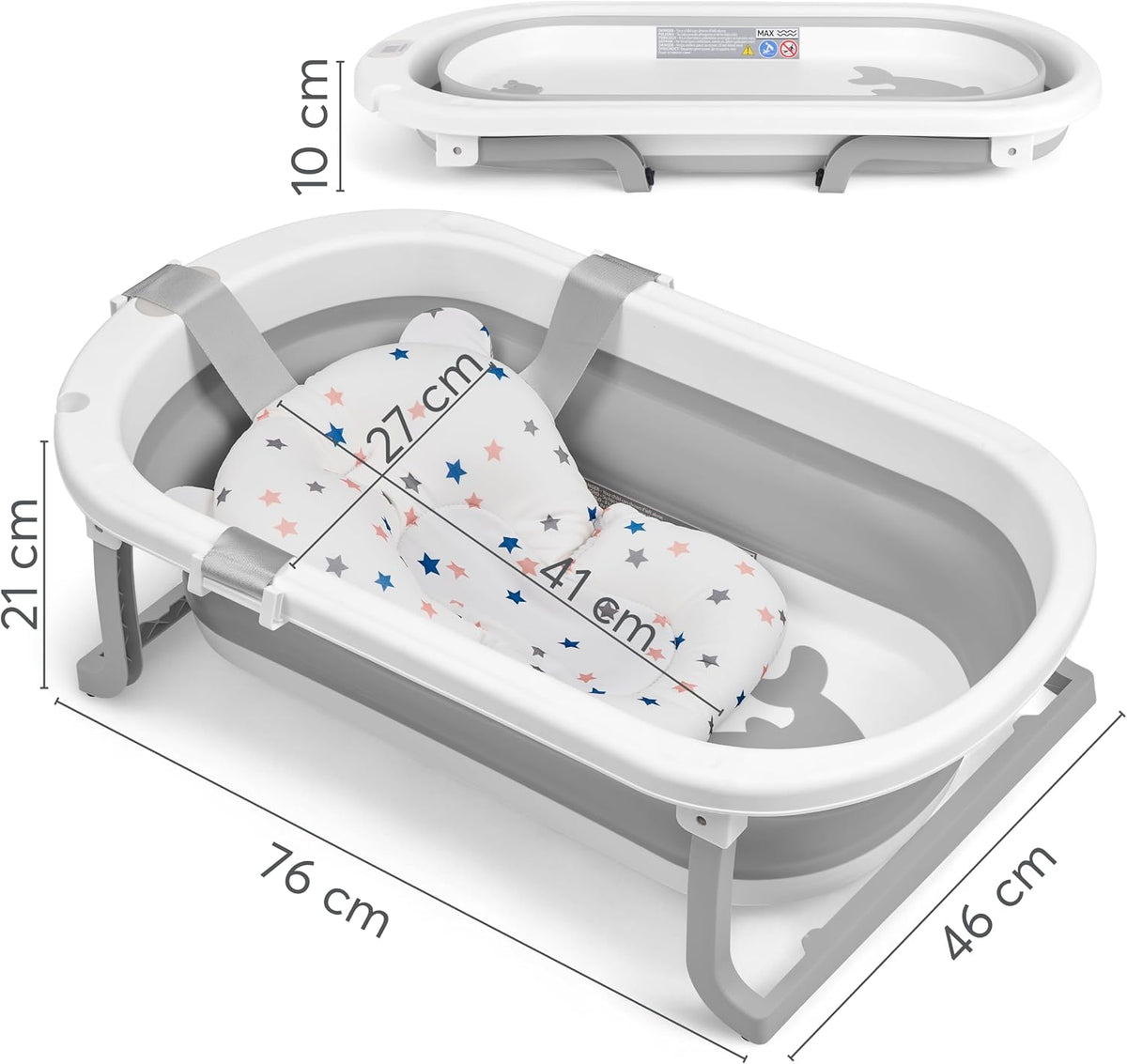 KikkaBoo Willy foldable bathtub with thermometer 0-36 months