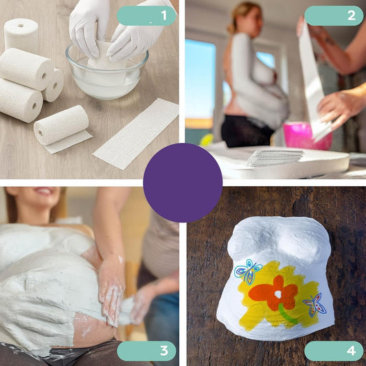 CHUCKLE Gipsabdruckset für Babybauch 3D Farben 12 Farben