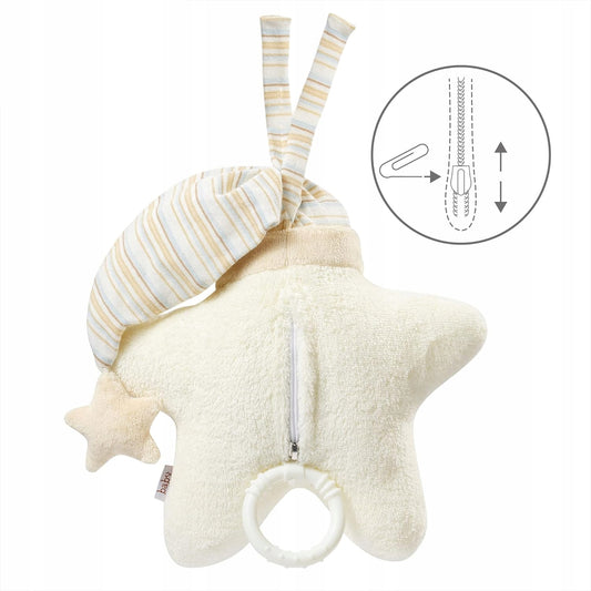 FEHN pluche knuffel met muziekdoosje STAR 21 x 22 cm