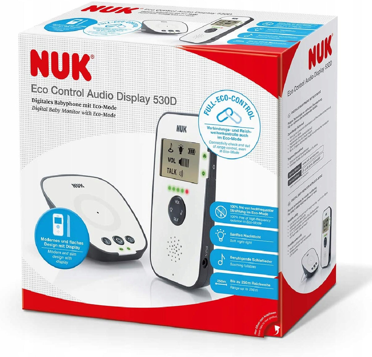 NUK Eco Control 530D elektronikus bébiőr FHSS