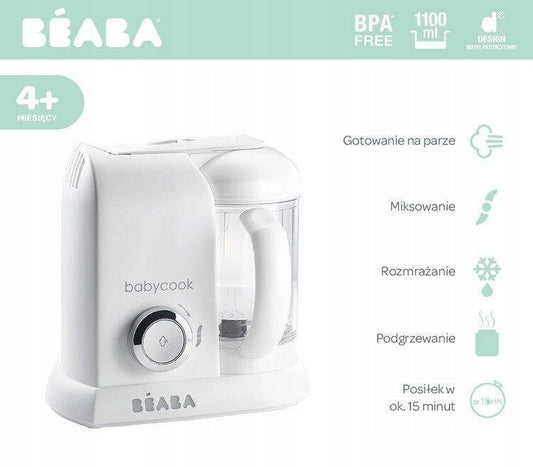 BEABA Babycook ΡΟΜΠΟΤ ΚΟΥΖΙΝΑΣ 4σε1 ατμομάγειρας, μπλέντερ