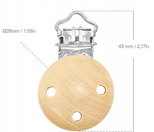 RUBY Artestar houten clips voor speenketting 16 stuks