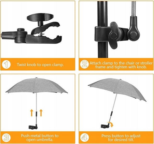 ZJ RIGHT ombrello protettivo per passeggino diametro 62 cm raggi UV impermeabile
