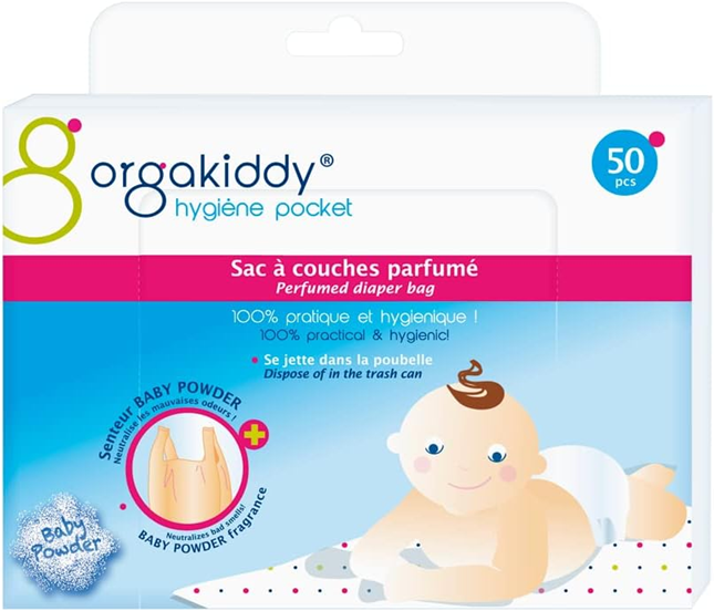 ORGAKIDDYused nappy sacksset of 50 pcscolour caramelmaterial polyethylenefree of harmful substancesnew