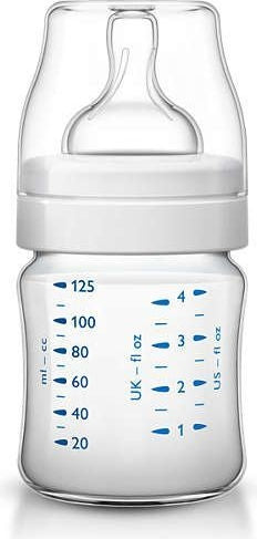 PHILIPS AVENT Anti-colic butelka 125 ml dla noworodka, BPA-free, ze smoczkiem i systemem antykolkowym