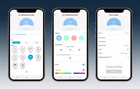 REER intelligentes Nachtlicht mit Geräuschen + Smart Life App